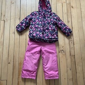4T George Jacket and Pink Snow Pants Set